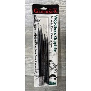 General's Woodless Graphite Pencil Set 4 Pack HB 2B 4B 6B Black Soft Medium Hard